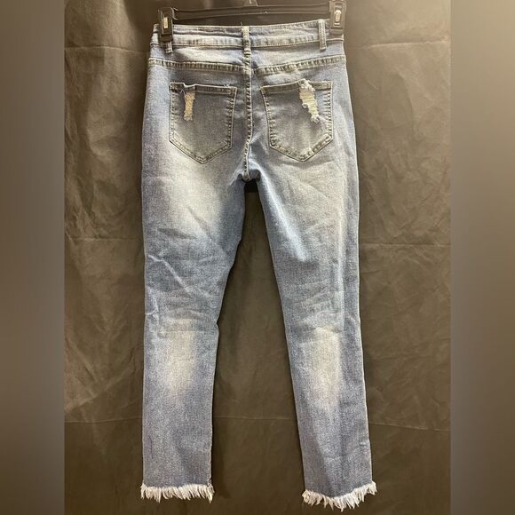 Skinny stretched ripped destroyed denim jeans - Picture 2 of 6